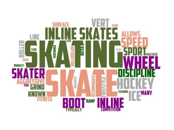 Inline Skating Typography Book Cover: Where Motion, Language, and Design Converge