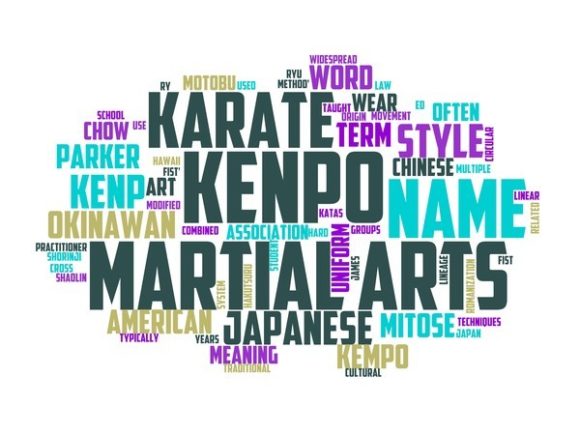Kenpō Typography Background: A Hand-Drawn Word Cloud for Purposeful Creative Work