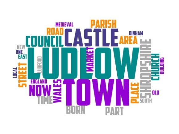 Ludlow Typography Background: A Distinctive Hand-Drawn Word Cloud Resource for Creative Projects