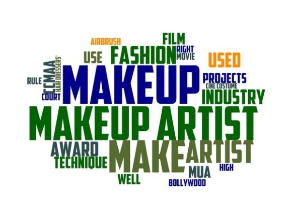 Make Up Artist Typography Background