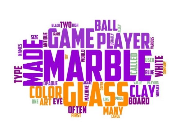 Marbles Typography Sublimation: A Hand-Drawn Word Cloud for Creative Projects