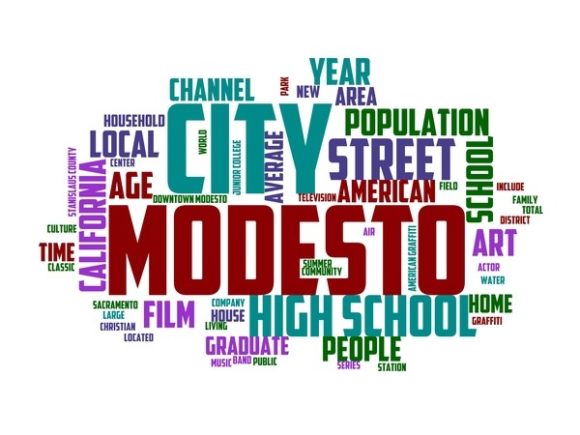 Modesto Typography Tie Dye