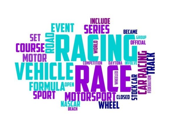 Motor Racing Typography Skinny Tumbler